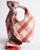 & Other Stories & Other Stories premium braided leather mini shopper bag in red and white plaid - 2