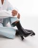 & Other Stories & Other Stories premium heeled ankle boots in black croc - 3