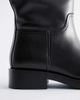 & Other Stories & Other Stories Premium heeled leather pull on moto boot in black - 2