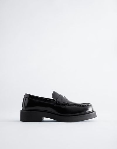 & Other Stories & Other Stories premium leather loafers in black