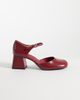 & Other Stories & Other Stories premium leather Mary Jane heels in cherry red - 1