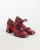 & Other Stories & Other Stories premium leather Mary Jane heels in cherry red - 2