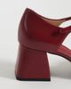 & Other Stories & Other Stories premium leather Mary Jane heels in cherry red - 4