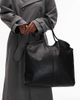 & Other Stories & Other Stories Premium leather padded tote bag in black - 1
