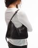 & Other Stories & Other Stories Premium leather shoulder bag with adjustable strap in black - 1