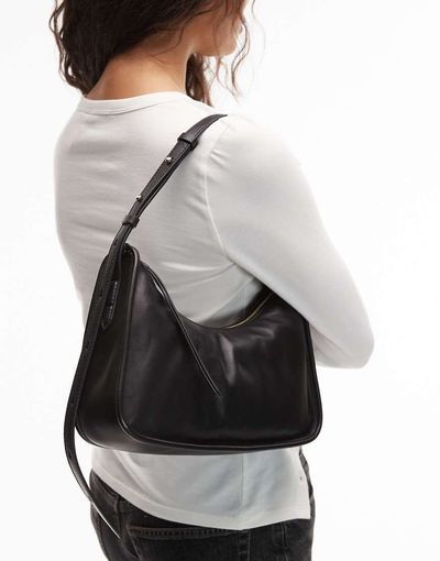 & Other Stories & Other Stories Premium leather shoulder bag with adjustable strap in black