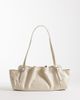 & Other Stories & Other Stories premium leather shoulder bag with ruched belt detail in cream-White - 1