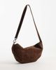 & Other Stories & Other Stories premium suede large crossbody bag in chocolate-Brown - 4