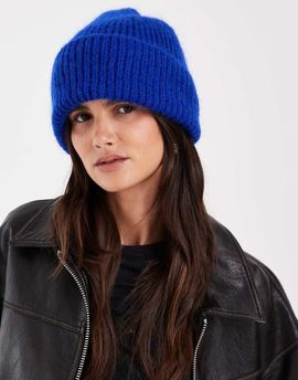 & Other Stories & Other Stories premium wool and mohair beanie in colbalt blue