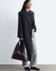 & Other Stories & Other Stories Premium wool double breasted maxi coat with bold shoulder details in brown check - 4