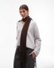 & Other Stories & Other Stories premium wool fringe scarf in brown - 1
