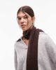 & Other Stories & Other Stories premium wool fringe scarf in brown - 2