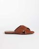 & Other Stories & Other Stories pure leather and suede flat criss cross sandals in brown - 2