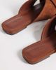 & Other Stories & Other Stories pure leather and suede flat criss cross sandals in brown - 4