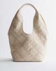 & Other Stories & Other Stories pure leather braided shopper tote in light stone beige-Neutral - 1