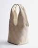 & Other Stories & Other Stories pure leather braided shopper tote in light stone beige-Neutral - 4