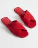 & Other Stories & Other Stories pure leather flat criss cross sandals in red - 1
