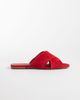 & Other Stories & Other Stories pure leather flat criss cross sandals in red - 3