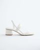 & Other Stories & Other Stories pure leather heeled strappy sandals in white - 1