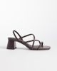& Other Stories & Other Stories pure leather heeled strappy twist open toe sandals in dark brown - 1