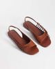 & Other Stories & Other Stories pure leather knot flat sandals in brown - 1