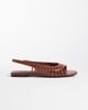 & Other Stories & Other Stories pure leather knot flat sandals in brown - 3