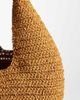 & Other Stories & Other Stories pure paper straw mini shopper tote bag in brown orange - 3