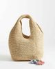 & Other Stories & Other Stories pure paper straw mini shopper tote bag in natural light beige-Neutral - 2
