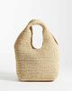 & Other Stories & Other Stories pure paper straw mini shopper tote bag in natural light beige-Neutral - 4