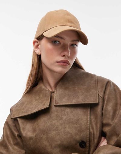 & Other Stories & Other Stories pure real suede cap in brown