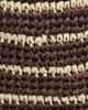 & Other Stories & Other Stories pure straw bucket hat in natural dark brown striped print - 3