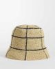 & Other Stories & Other Stories pure straw check bucket hat in beige-Neutral - 1