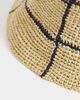 & Other Stories & Other Stories pure straw check bucket hat in beige-Neutral - 3