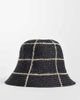 & Other Stories & Other Stories pure straw check bucket hat in black - 1