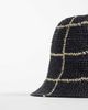 & Other Stories & Other Stories pure straw check bucket hat in black - 2