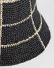 & Other Stories & Other Stories pure straw check bucket hat in black - 3
