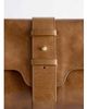 & Other Stories & Other Stories pure suede cracked leather shoulder flap bag with gold hardware in brown - 4