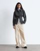 & Other Stories & Other Stories pure wool bold shoulder shacket with cinched waist in gray - 2