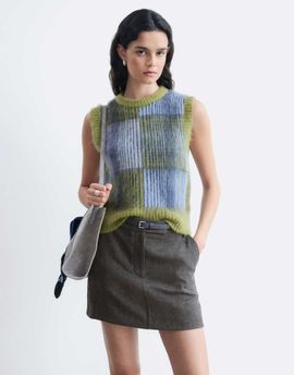 & Other Stories & Other Stories pure wool mini skirt in gray
