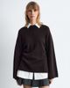 & Other Stories & Other Stories pure wool sweater with button cape sleeves in brown - 1