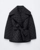 & Other Stories & Other Stories quilted belted longline jacket in black - 2