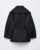 & Other Stories & Other Stories quilted belted longline jacket in black - 4
