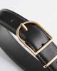 & Other Stories & Other Stories real leather belt in black with gold-tone buckle - 3