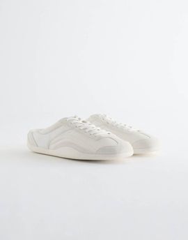 & Other Stories & Other Stories real leather mule sneakers with real suede trim in white