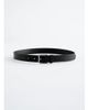 & Other Stories & Other Stories real leather thin square buckle belt in black - 1