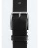 & Other Stories & Other Stories real leather thin square buckle belt in black - 2