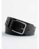 & Other Stories & Other Stories real leather thin square buckle belt in black - 3