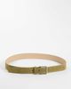 & Other Stories & Other Stories real leather thin square buckle belt in olive-Neutral - 1
