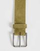 & Other Stories & Other Stories real leather thin square buckle belt in olive-Neutral - 2