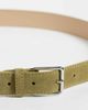 & Other Stories & Other Stories real leather thin square buckle belt in olive-Neutral - 3